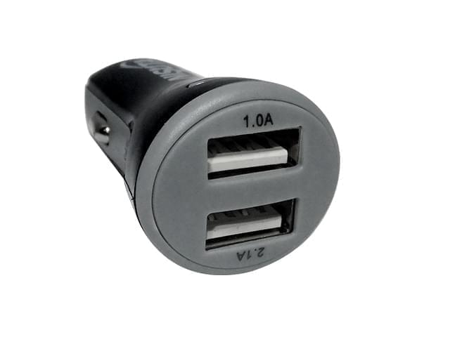 CARGADOR  2 PUERTOS USB PARA AUTOMOVIL P/ CARGAR CELULAR NISUTA (NSAD12US2E